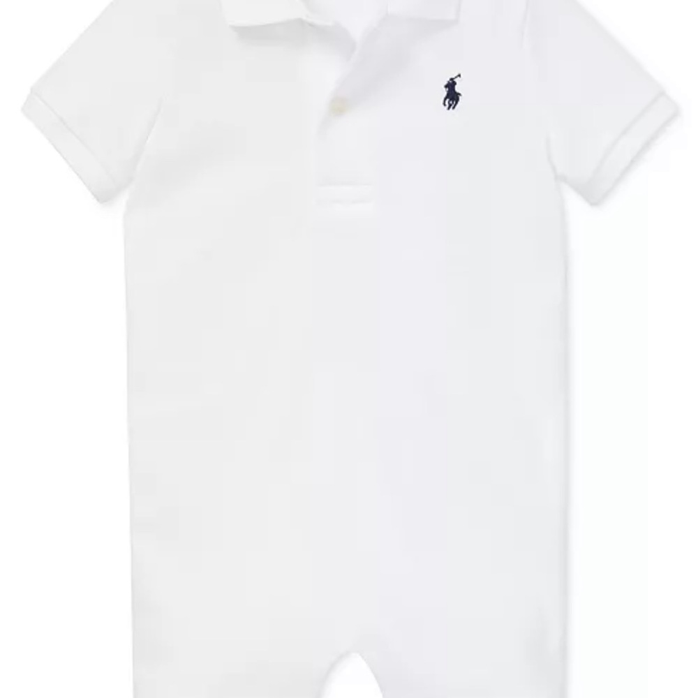Ralph Lauren Kids White Polo Romper NWT